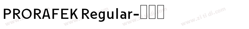 PRORAFEK Regular字体转换